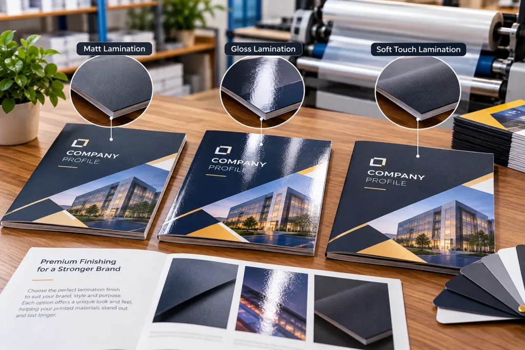 Lamination Finish Comparison Studio